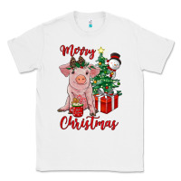 White merry christmas pig Classic Tee - RanaPortraitStore