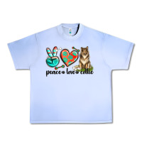 Grape Ice peace love collie Urban Heavy Tee - texasbilliewilder