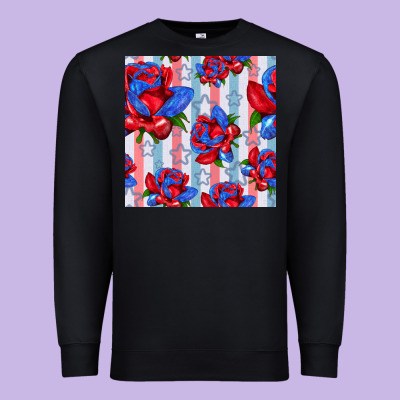 Patriotic Roses Premium Sweatshirt Designed By Bundleandbundleshop