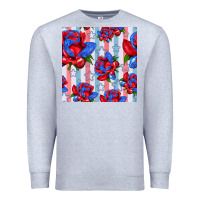 Heather Grey patriotic roses Premium Sweatshirt - BundleAndBundleShop