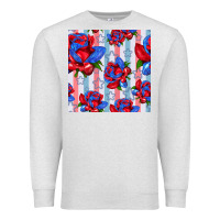 Oatmeal Heather patriotic roses Premium Sweatshirt - BundleAndBundleShop