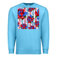 Ocean Blue patriotic roses Premium Sweatshirt - BundleAndBundleShop