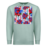 Seafoam patriotic roses Premium Sweatshirt - BundleAndBundleShop