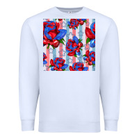 White patriotic roses Premium Sweatshirt - BundleAndBundleShop
