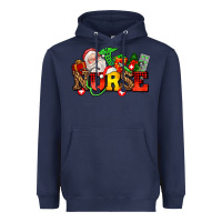 Navy nurse with Christmas Heavyweight Hoodie - AdoDesignShop
