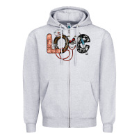 Heather Grey love nurse Zipper Hoodie - SublimationCraftShop