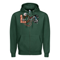 Sports Green love nurse Zipper Hoodie - SublimationCraftShop