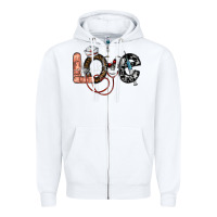 White love nurse Zipper Hoodie - SublimationCraftShop