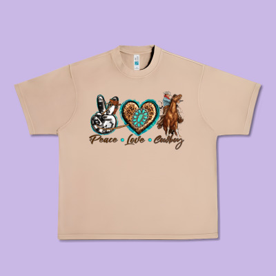Urban Heavy Tee peace love cowboy