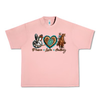 Salmon peace love cowboy Urban Heavy Tee - texasbilliewilder