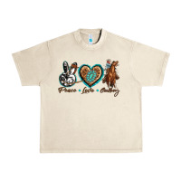 Sandshell peace love cowboy Urban Heavy Tee - texasbilliewilder
