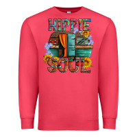 Cardinal hippie soul with caravan and flowers Premium Sweatshirt - Artiststas