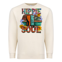 Sandshell hippie soul with caravan and flowers Premium Sweatshirt - Artiststas