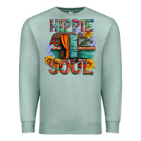 Seafoam hippie soul with caravan and flowers Premium Sweatshirt - Artiststas