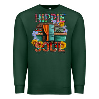 Sports Green hippie soul with caravan and flowers Premium Sweatshirt - Artiststas