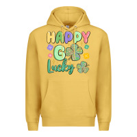 Antique Gold happy go lucky Premium Hoodie - MaliasSmallBusiness