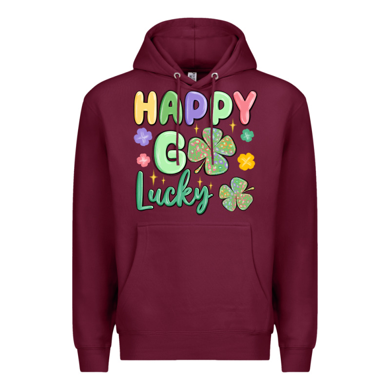 Happy Go Lucky Premium Hoodie by MaliasSmallBusiness | Teevron