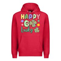 Cardinal happy go lucky Premium Hoodie - MaliasSmallBusiness