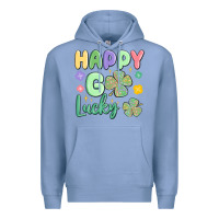 Colony Blue happy go lucky Premium Hoodie - MaliasSmallBusiness