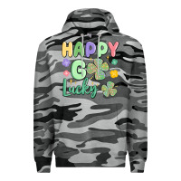 Slate Camo happy go lucky Premium Hoodie - MaliasSmallBusiness