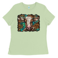 Matcha Christmas background baby calf Ladies Tee - BarkalooDesign