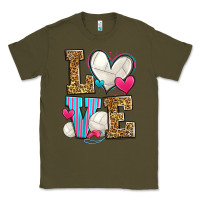 Army Green love volleyball Classic Tee - Zillion Design Studio