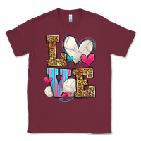 Burgundy love volleyball Classic Tee - Zillion Design Studio