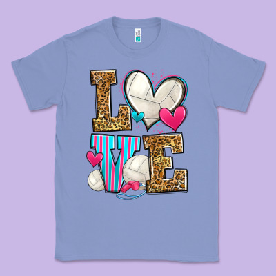 Love Volleyball Classic Tee Designed By Zillion Design Studio