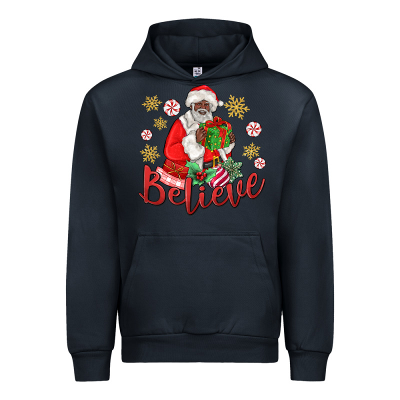 Believe Black Santa Christmas Urban Hoodie by MaliasSmallBusiness | Teevron
