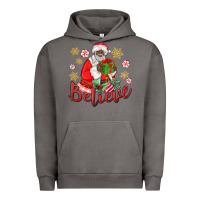 Pigment Tornado believe black santa christmas Urban Hoodie - MaliasSmallBusiness