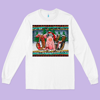 Joy Pig Long Sleeve Tee Designed By Ranaportraitstore