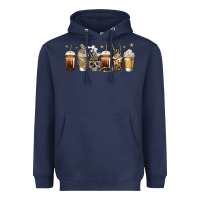 Navy skeleton coffee cups Heavyweight Hoodie - Jasminsmagicworld