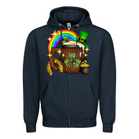 Navy st. patricks day barrel beer Zipper Hoodie - Neo Western