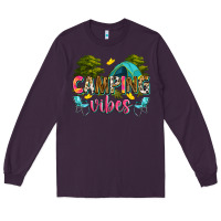 Plum camping vibes Long Sleeve Tee - Zillion Design Studio