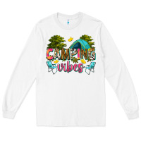 White camping vibes Long Sleeve Tee - Zillion Design Studio