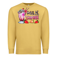Antique Gold milkshake with strawberry Premium Sweatshirt - AdoDesignShop