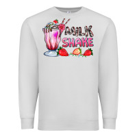 Dove Grey milkshake with strawberry Premium Sweatshirt - AdoDesignShop