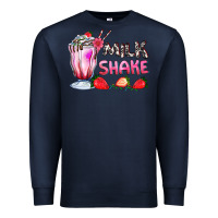 Navy milkshake with strawberry Premium Sweatshirt - AdoDesignShop