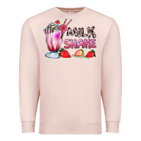 Pale Pink milkshake with strawberry Premium Sweatshirt - AdoDesignShop
