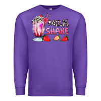 Purple milkshake with strawberry Premium Sweatshirt - AdoDesignShop