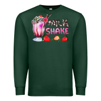 Sports Green milkshake with strawberry Premium Sweatshirt - AdoDesignShop