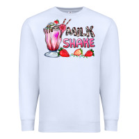 White milkshake with strawberry Premium Sweatshirt - AdoDesignShop