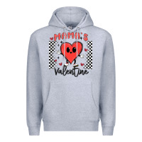 Heather Grey mama's valentine Premium Hoodie - MaliasSmallBusiness