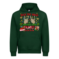 Forest Green deck the halls and not your family Urban Hoodie - MaliasSmallBusiness