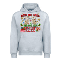 Heather Grey deck the halls and not your family Urban Hoodie - MaliasSmallBusiness