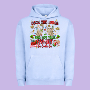 Deck The Halls And Not Your Family Urban Hoodie Designed By Maliassmallbusiness