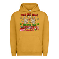 Pigment Peanut Butter deck the halls and not your family Urban Hoodie - MaliasSmallBusiness