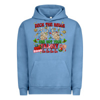 Pigment Pebble Blue deck the halls and not your family Urban Hoodie - MaliasSmallBusiness