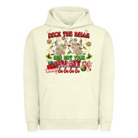 Pigment Pistachio deck the halls and not your family Urban Hoodie - MaliasSmallBusiness