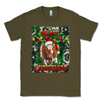Army Green merry christmas longhorn cow Classic Tee - RanaPortraitStore